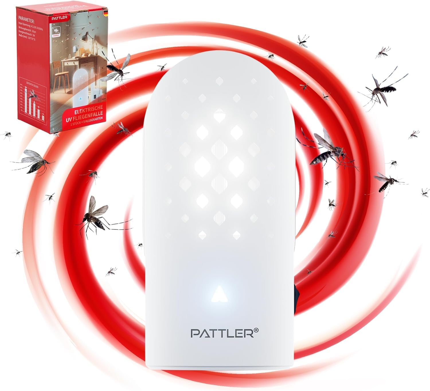 PATTLER Professional Electric Fly Killer, Outdoor Mosquito Killer Lamp, Indoor Fly Killer, Mosquito Catcher for Indoor with Light, Anti-Mosquito Lamp Indoor