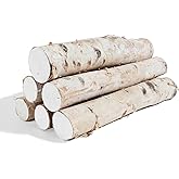6 Pack Birch Logs Decorative Birch Branches Natural Birch Log for Decoration,Crafts,DIY, Fireplace Decor Firewood(Birch Logs:2.3"-3.2" Dia. x 16.5" Length)