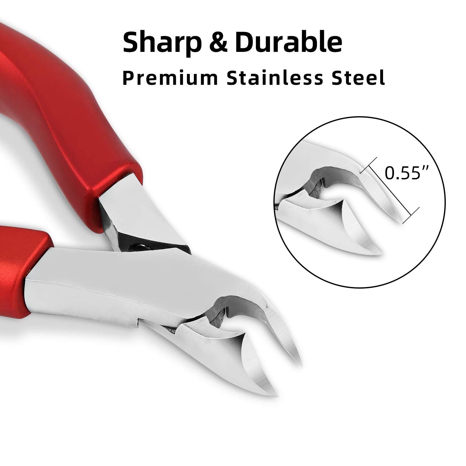Toenail clippers for elderly, Used For Thick Toenails 、Fungi Toenails 、Ingrown Toenails. Long Handle, Leather Packaging, Safe Storage: Beauty