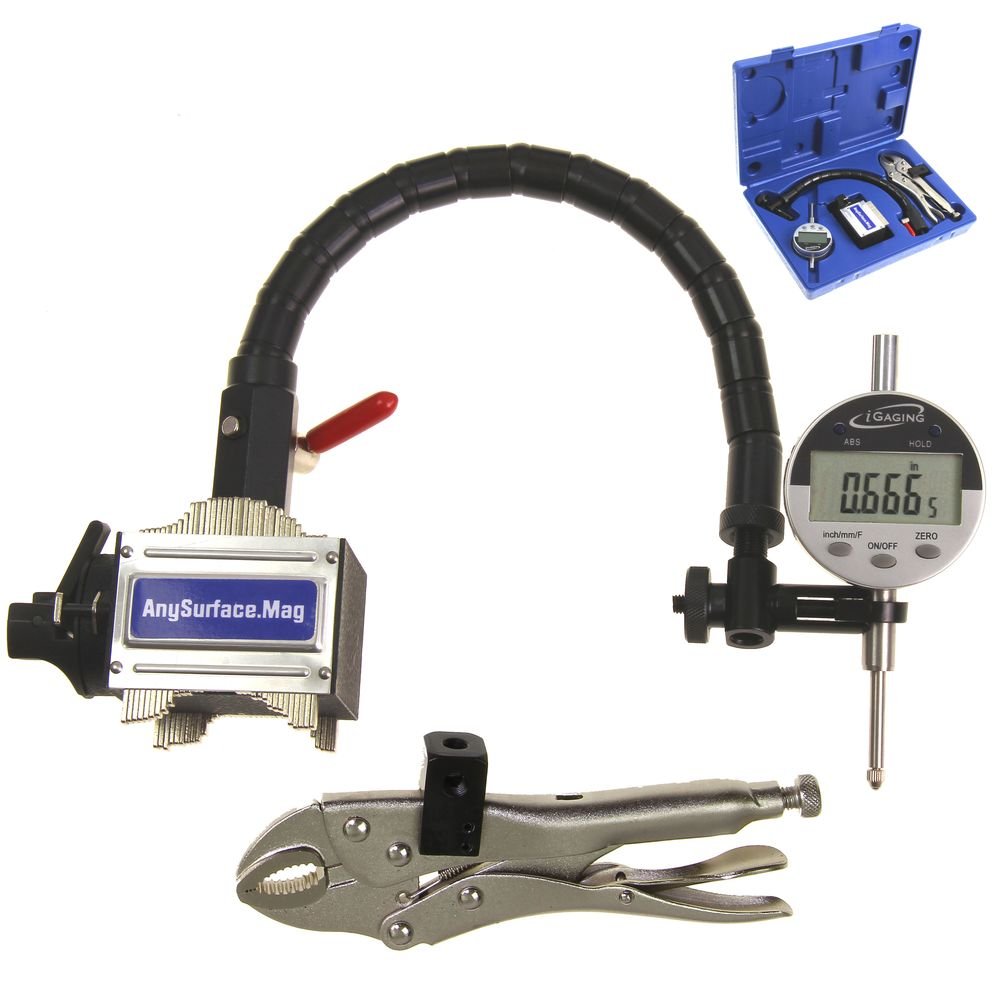 Dial Indicator 1"/.001" Flexible Arm Any Surface Base Grip