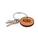 Camper Trailer Keychain, Wood Twist Cable Keychain - Small
