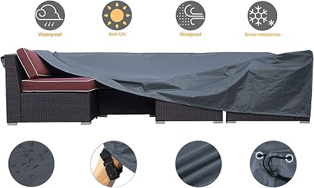 Amazon Com Jcgarden Extra Large Outdoor Furniture Cover Waterproof Dust Proof Durable Patio Sectional Couch Cover Protective Loveseat Cover 98x98x28 Inch Garden Outdoor