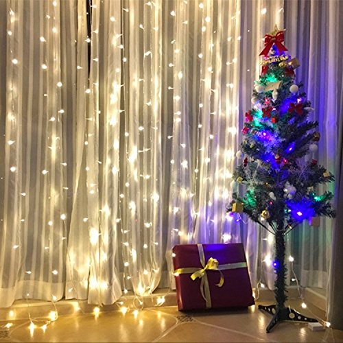 120 LED Window Curtain Icicle 6.56ft4.92ft Lights Fairy Lights for Party Wedding Garden Home, Warm White, String Light for Christmas/Halloween/Wedding/Party Backdrops