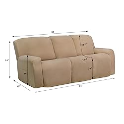 Easy-Going 8 Pieces Microfiber Stretch Sectional