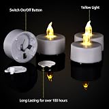 Nancia Battery Operated Flameless Tea Lights 24 Pack Warm Flicker view 7