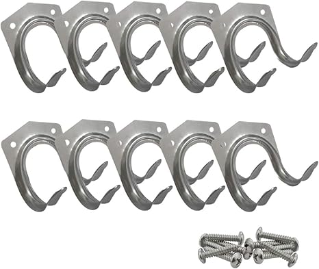 10 Piezas Colgador Gancho de Herramientas Jardin Garaje, Colgadores