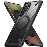 Ringke Fusion-X [Compatible with MagSafe] Compatible with Samsung Galaxy S25 Ultra Case, Non-Slip Pattern Ease of Holding Precise Cutouts for Camera - Magnetic Black