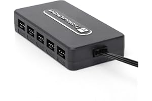 Thermalright Integrated Fan Hub, 10-Port 4 Pin PC Fan Controller, 12V Fan Hub, Support up to 10 Fans, SATA Power Cord Direct Input