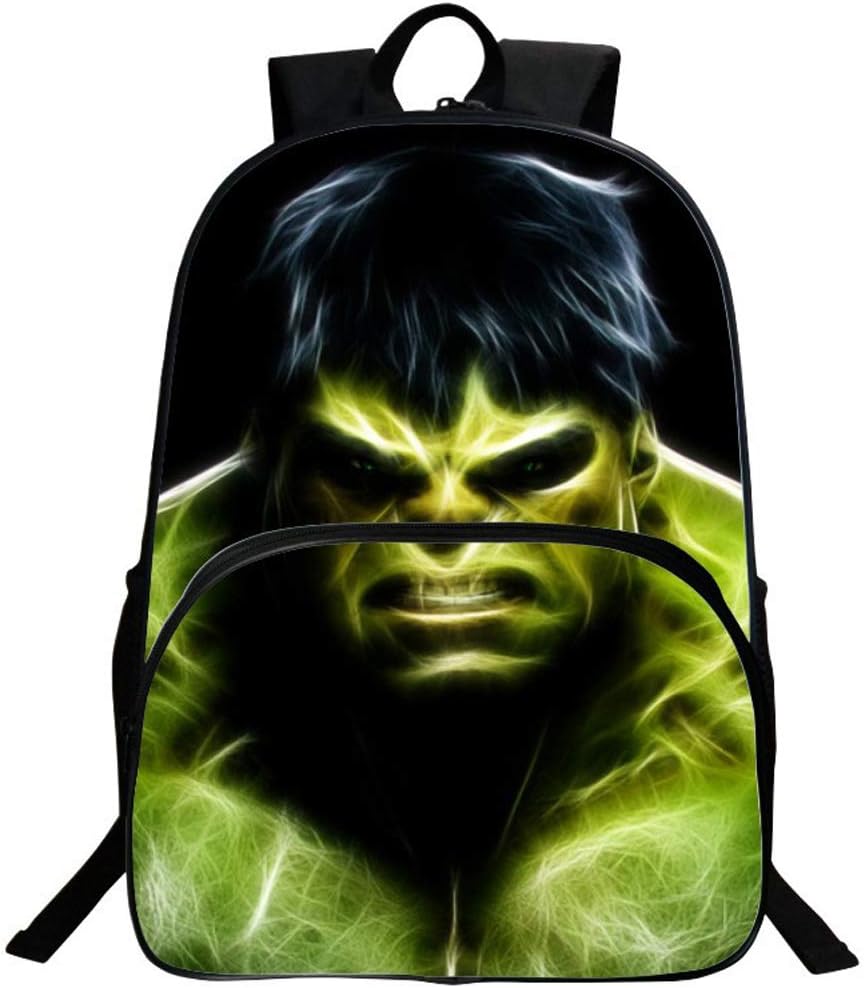 Hulk backpack,3D Super Hero School Backpack Boys Book Bag