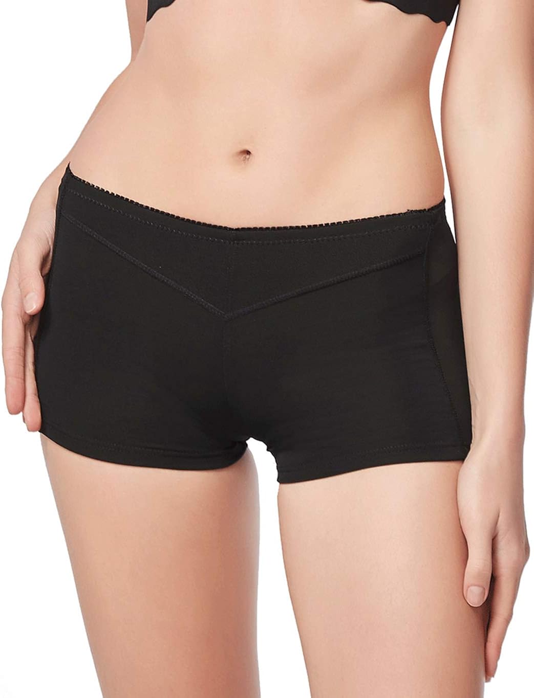 black lace boy shorts