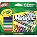 Crayola Metallic Markers 8 Count, Glitter Markers 6 Count, Combo Pack Bundle