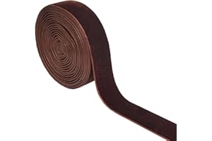 Qingxii Decorr Wedding Christmas Valentin's Day Gift Box DIY Craft Decor Velvet Ribbon (Coffee, 1''x2Yards)