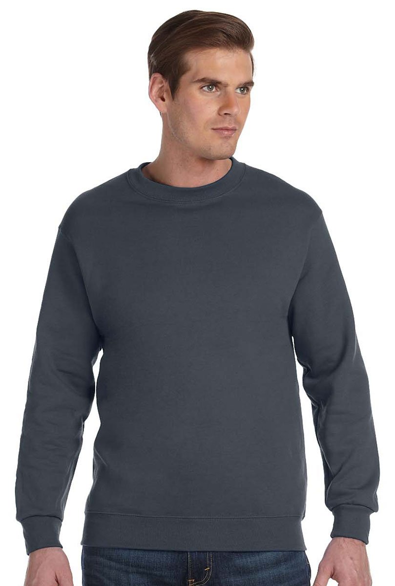 GILDAN Men's 50/50 Adult Crewneck Sweatshirt, Grey (Charcoal), S UK