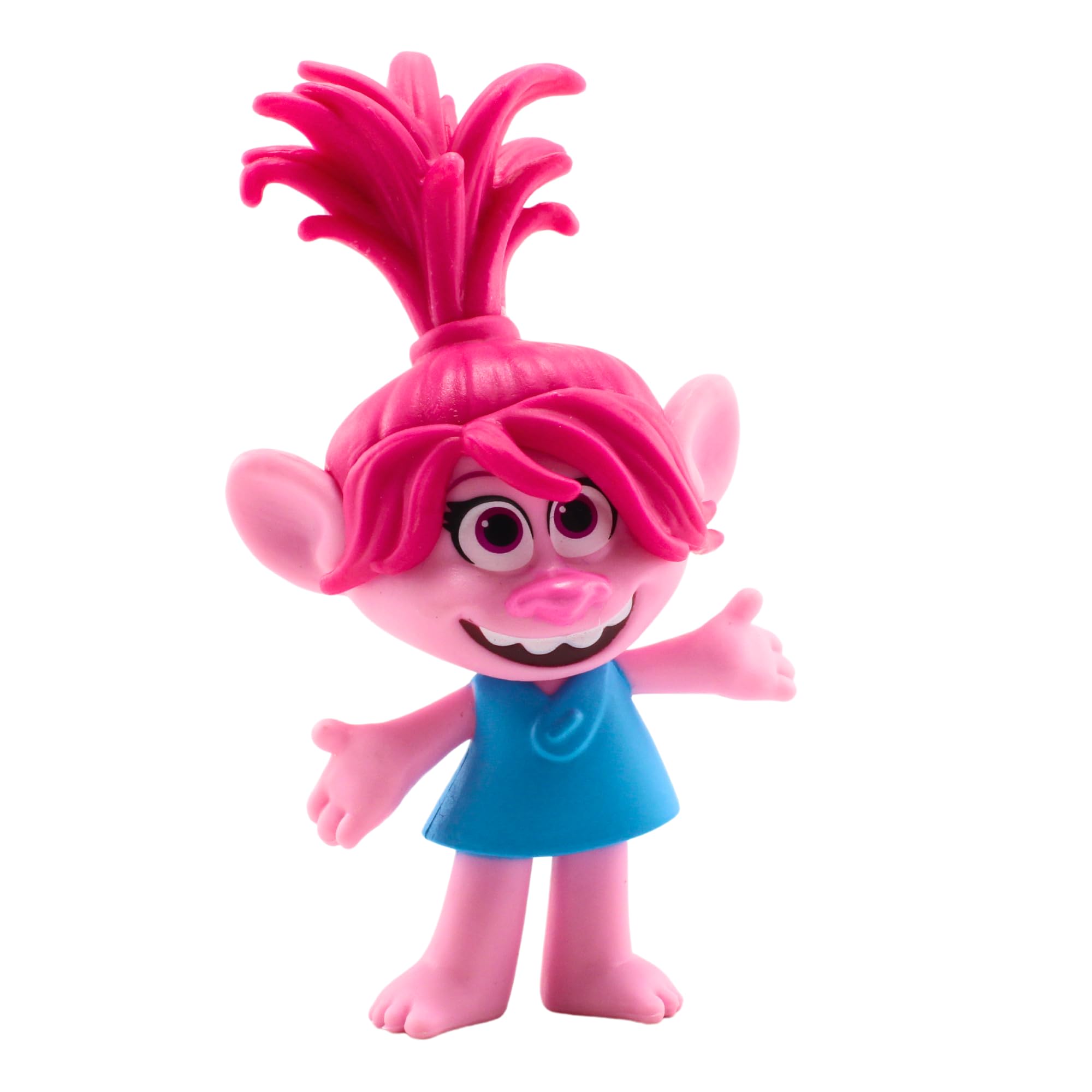 Trolls World Tour Collectible Figure - Poppy with Blue Dress