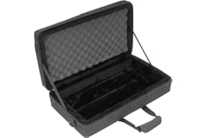 SKB 21”x11” Foot Controller Soft Case Padded Bag, Rigid Foam Frame, Shoulder Strap and Double Zippers for DJ Controllers & Small MIDI Keyboards, Black