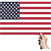 American Flag Vinyl Sticker – Waterproof & UV-Coated 16″×10″ Decal for Car, Wall, Window & Luggage – USA Patriotic Flag Decal