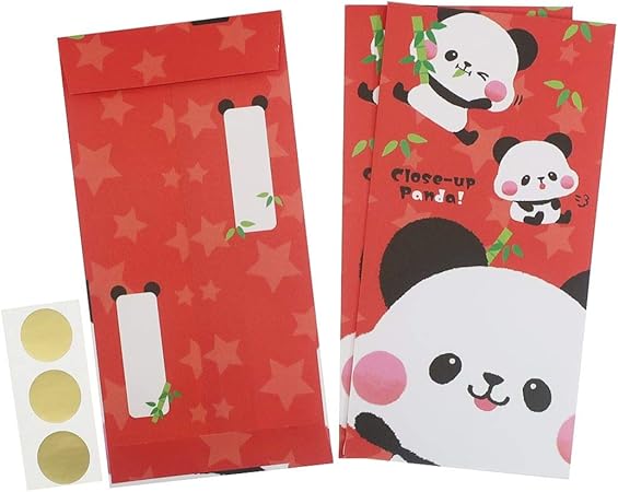 Amazon Co Jp ポチ袋 大 長札 お年玉袋 3枚セット C 21年お正月 クローズアップパンダ おもちゃ