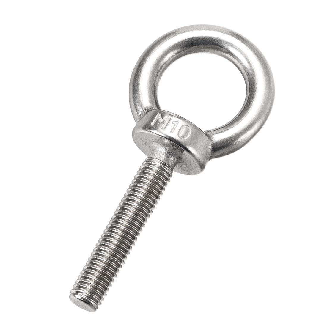 Sourcingmap Lifting Eye Bolt M10 x 50mm Male Thread 304 Stainless Steel for Hanging, Pack of 2