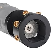 3mirrors Aluminum Tungsten Electrode Sharpener Grinder Head for TIG Welding | w/Cut-Off Slot Multi-Angle&amp; Offsets with 4 size 4Angles,Copper Screws Holes for Most Rotary tool