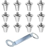 Micro Traders 12Pcs Football Shoe Studs Replacement Compatible with Nike Compatible with Puma Compatible with New Balance Aluminium Alloy Football Studs