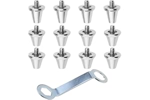 Micro Traders 12Pcs Football Shoe Studs Replacement Compatible with Nike Compatible with Puma Compatible with New Balance Alu