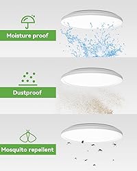 zemty 2Pack 16.5 Inch LED Ceiling Light Flush