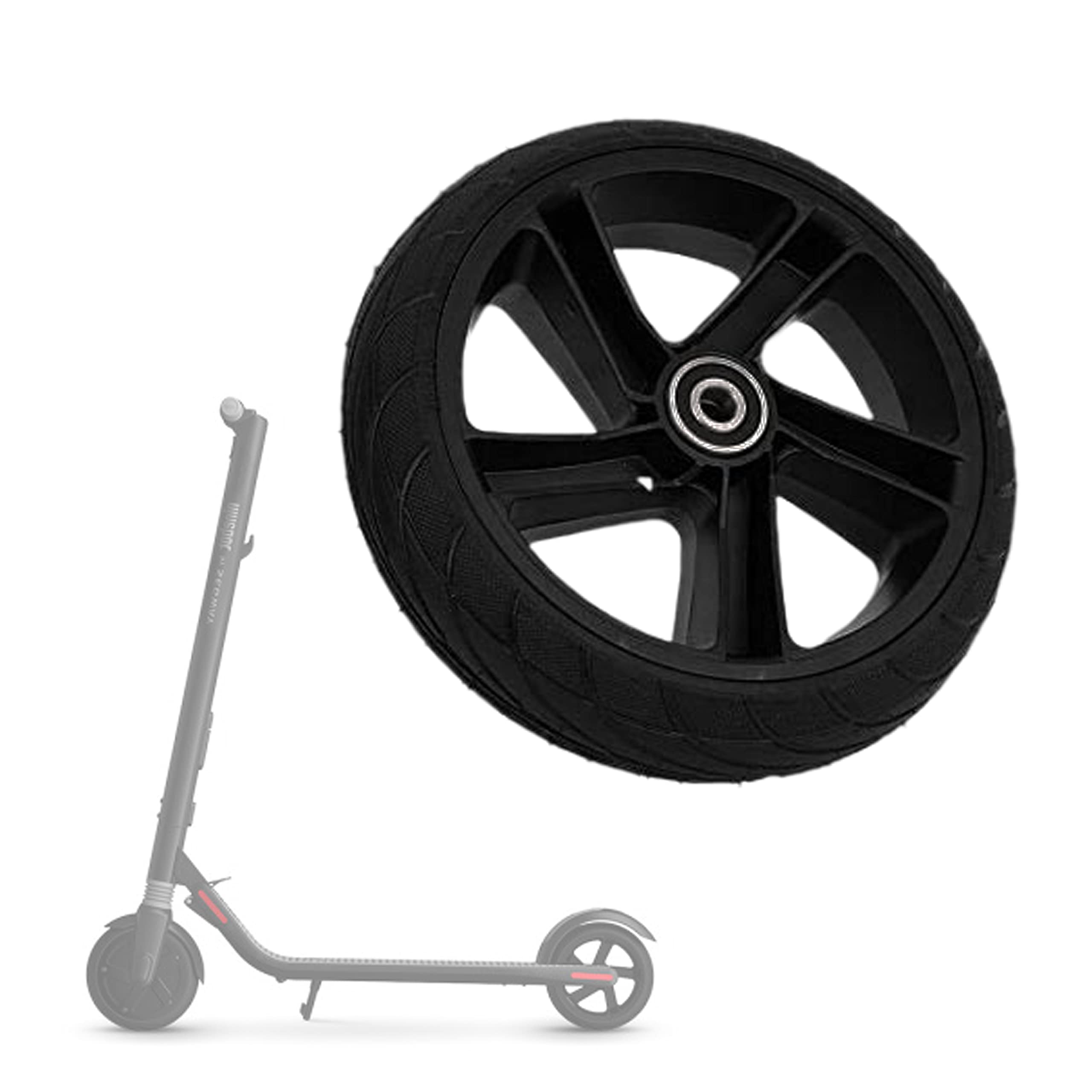 GLDYTIMES Electric Scooter Wheels Tires Replacement for Segway Ninebot ES1 ES2 ES4 Electric Scooter Wheel Replacement 8 Inch Front rear Solid Tire (black)