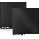 Kobra S1/Kobra X/Kobra 4 PEI Build Plate,264x276mm Double Sided Smooth+Textured Heated Bed Flexible Removable Spring Bed Plate Compatible with ANYCUBIC Kobra X/Kobra S1/Kobra 4 Combo 3D Printers