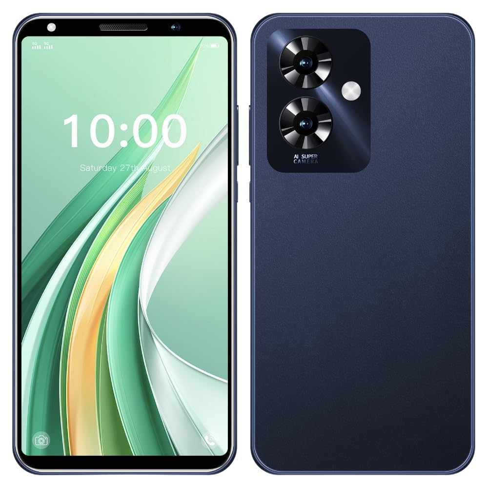 Mobile Phones 5.0INCH IPS Display, Dual SIM Dual Camera, 16GB ROM【Expandable up to 128GB】, Support WiFi/Bluetooth/GPS, Unlocked Android Smartphone (Navy Blue)