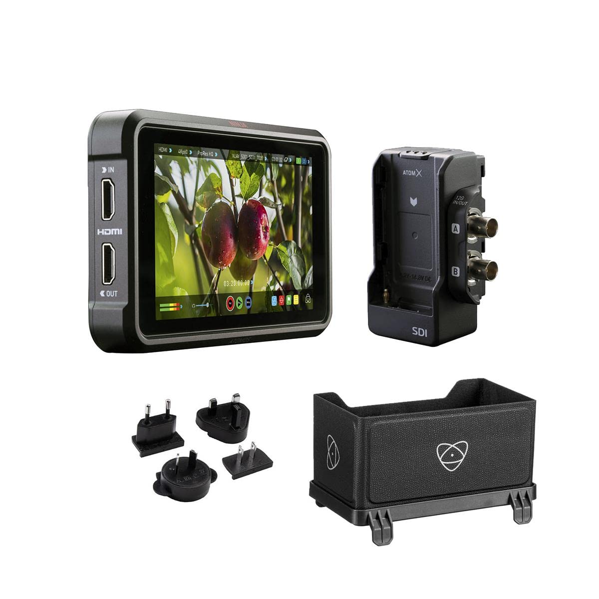 Kit Atomos Ninja V Pro con monitor grabador HDR de entrada/salida SDI y HDMI de 1000 nits, 4 kp60 de 5 pulgadas