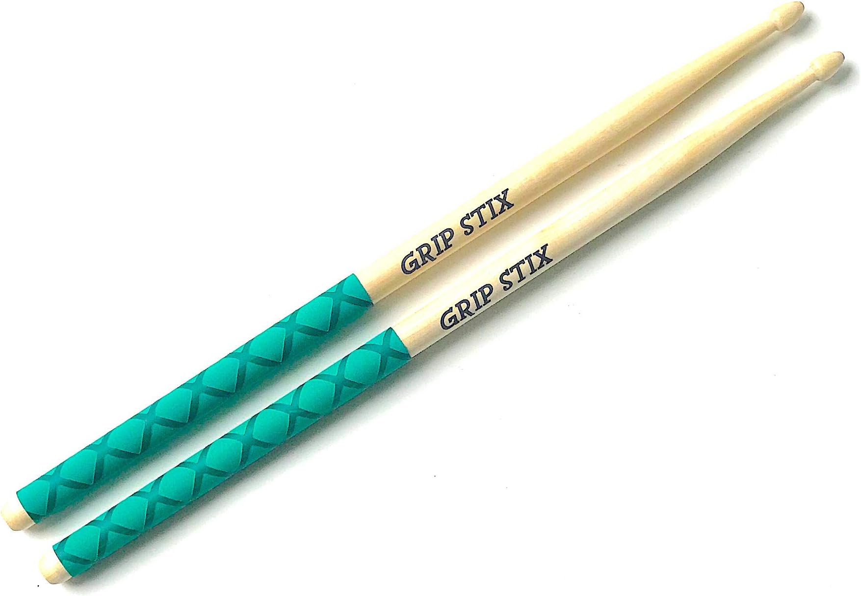 GRIP STIX 15" Long GREEN NON-SLIP GRIP Drumsticks - Ideal for All Drumming, Cardio Fitness, Aerobic & Workout Exercises