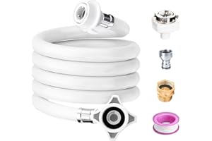 EVOURPMI 6 Ft Portable washing machine hoses, washer hoses,Used for quick connect of Twin Tub washing machine and mini washing machine water supply line, PVC (6.5 Ft/2 M)