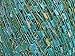 Malibu Mist Mini Ladder Glitz Ribbon Yarn - Turquoise Blue Green Gold with Silver Metallic Sparkle 50 Gram