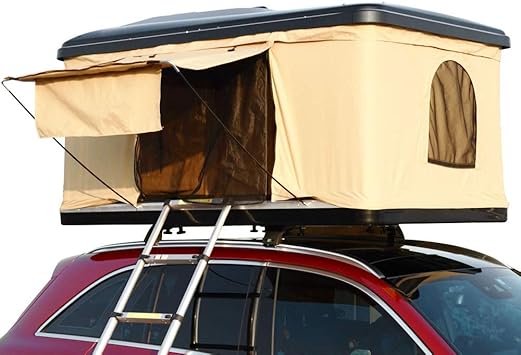 Amazon Co Jp Sarada ルーフテント 車上テント カールーフテント オーバーランダーテント キャンピング 油圧昇降式 タワー型 防水性能があり 流線形 安全運転 車上泊 67kg 210cm 125cm 95cm 2mはしご付き 並行輸入品 スポーツ アウトドア