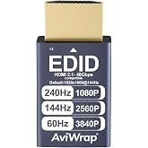 AviWrap 4K HDMI Dummy Plug,144Hz/240Hz for Game Stream,Video Render | 4K@60Hz/2K@144Hz/1080p@240Hz,Headless virtual display,plug &amp; play no driver,activates GPU,for VR,remote desktop,mining