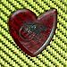 Faux Dragon's Heart Guitar Picks Variety Pack (6) - Red, White, Gray | 300 Hours of Durability | 2.5mm Thick
