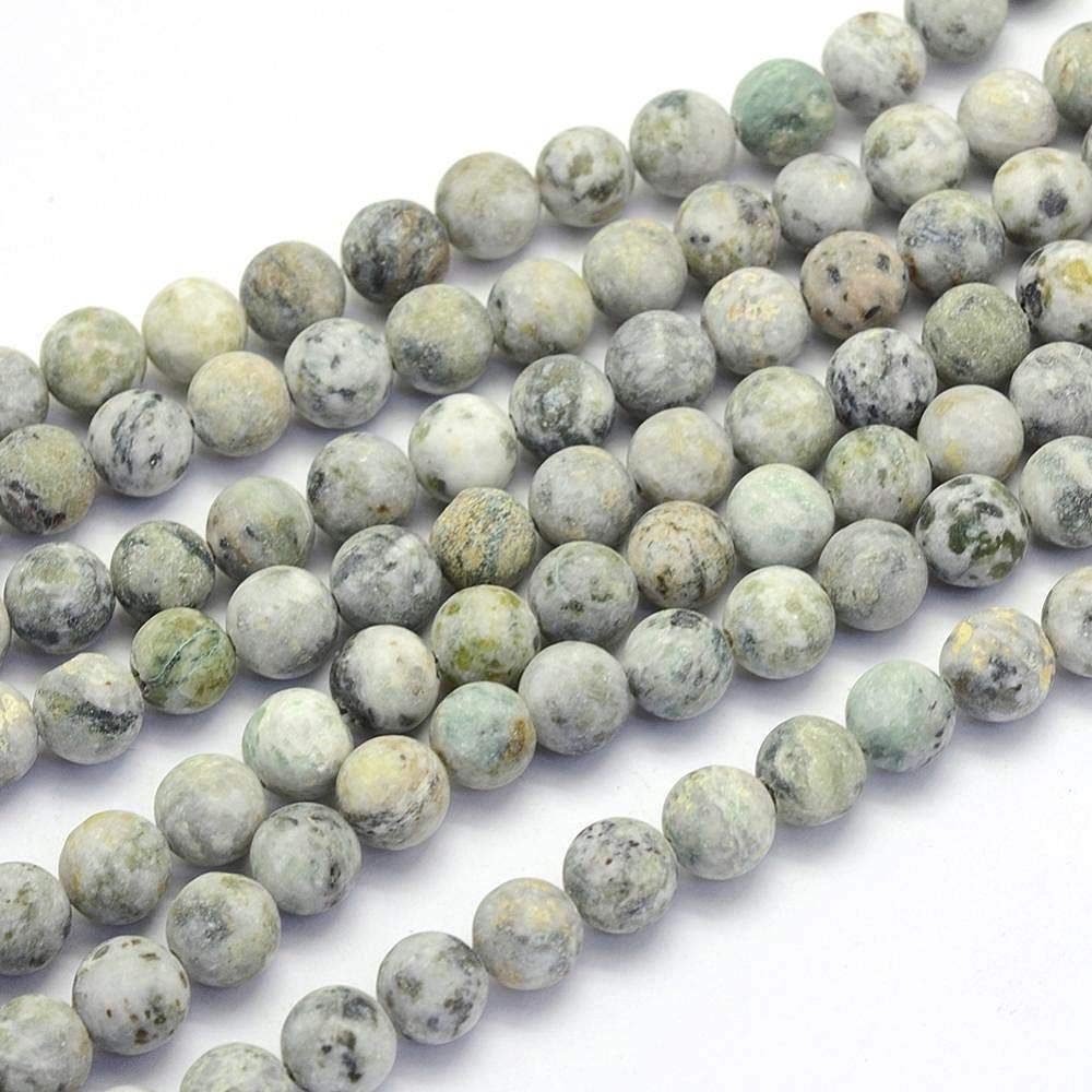 Gemstone Crazy Agate Stone Beads, Choice of Colours, 8 mm, Jewellery Design, DIY Craft Accessories (White Frosted)