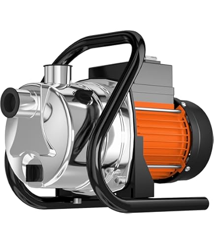 VEVOR 1HP Shallow Well Jet Pump – 17.6 GPM, 164 FT Max Head, Cast Iron, 115V – Automatic Pressure Switch 30-50 PSI For Irrigation & Household Water Boosting