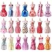 Total 120pcs - 20 Pack Clothes Party Gown Outfits for Barbie Dolls+ 100pcs Dolls Accessories Shoes Bags Necklace Mirror Hanger Tableware - The Greatfor Girl Birthday Christmas