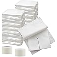 Split Drain Sponge Gauze 2x2 Sterile 6 Ply Pads [Pack of 140] Absorbent Precut 2"X2" Non-Woven Slit Bandage for I.V. Tracheostomy - 2 Boxes of 35 Packs of 2 Pre Cut Bandages + 2 Rolls of Medical Tape