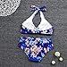 Leadmall Women Halter Push Up Swimsuit – Ladies Floral Print Padded Vintage Bikini Set – Two Piece Bathing Suitthumb 4