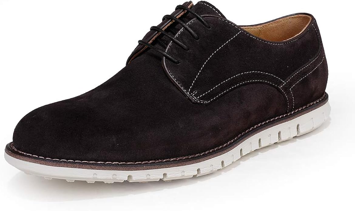 AARDIMI Herren Halbschuhe - Oxfords Schnürschuhe Aus Wildleder