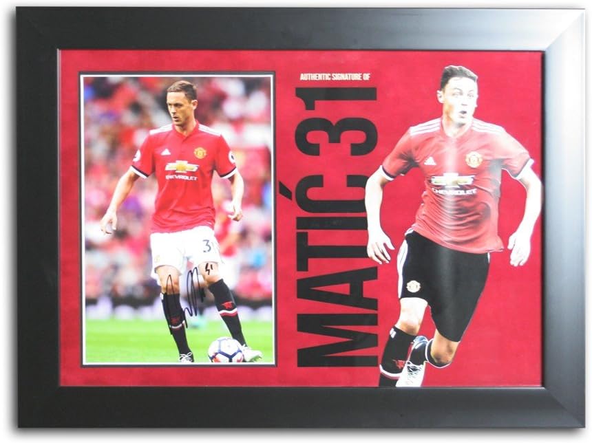 Matic Signed Man utd Photo Framed Display.