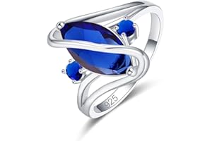 Emsione 925 Sterling Silver Plated Created Ruby Spinel Womens Ring Best for Women Men