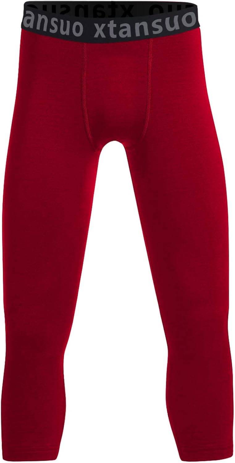 Amazon Com Xtansuo Youth Boys Compression Pants Basketball Tights Sports Leggings Athletic Base Layer For Soccer Training Running Clothing