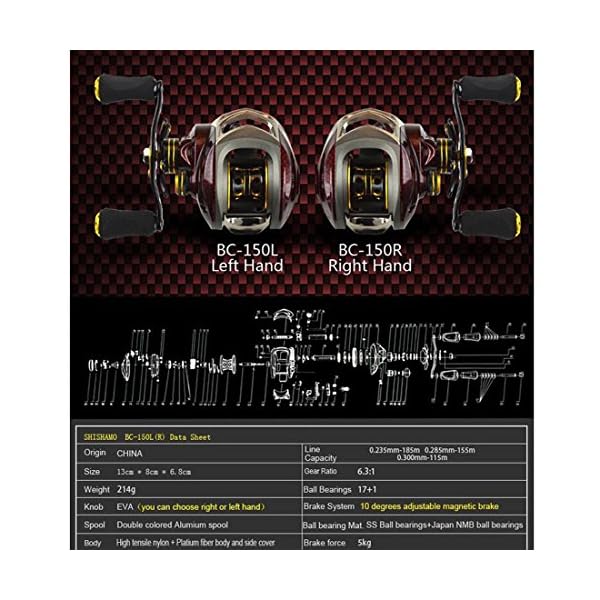 SHISHAMO-Upgrade-Baitcasting-Reel-171-Ball-Bearings-Left-Hand-Right-Hand-Bait-Casting-Fishing-Reels-Coil-Gear-Ratio-631-Baitcasting-Reel