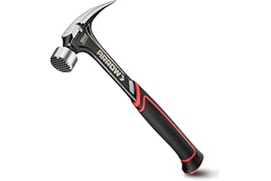 ARROW FASTENER ARROW 16 oz Straight Claw Hammer, Rip Claw Hammer with Side Nail Puller, Milled Face & Shock Absorbing Grip, One-piece Forged Hammer