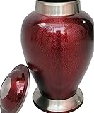 Urn -Cherry Red Urns for Ashes Keepsake with Velvet Case- Small urn for Loved one - Urns for Human Ashes Adult Male Female - Memorial urns for Human Ashes - Casket and Decorative Urns