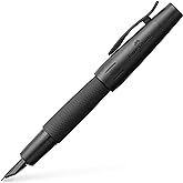 Faber-Castell F148623 E-Motion Fountain Pen Pure Black | Fountain pen in black design with high-quality nib and gift packaging