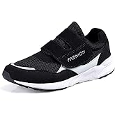 Leader Show Women's Elderly Casual Comfort Walking Shoe Safety Flats Non-Slip Hook & Loop Sneakers
